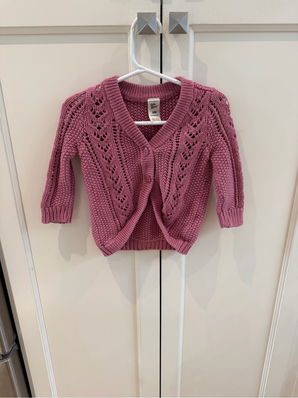Oshkosh b’gosh 18m Baby/Toddler Pink Knit Cardigan Sweater